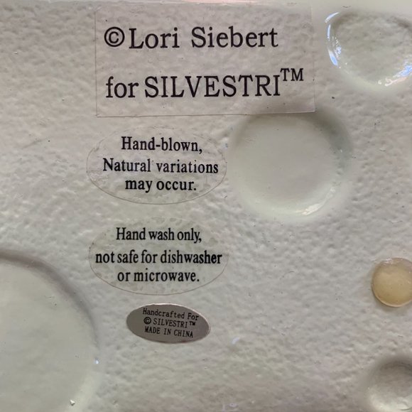 Lori Siebert for Silvestri Hand Blown Glass Christmas Tree Divided Platter - Picture 5 of 11